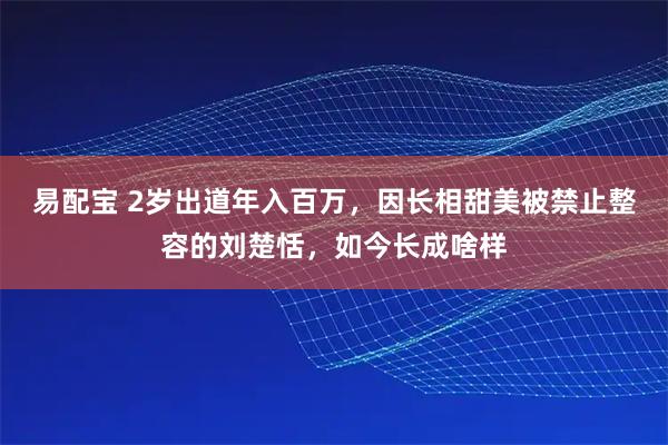 易配宝 2岁出道年入百万，因长相甜美被禁止整容的刘楚恬，如今长成啥样